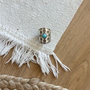 silver & turquoise stone ring